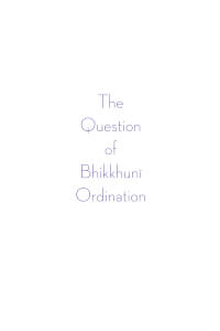 Bhikkhunī Ordination thumbnail